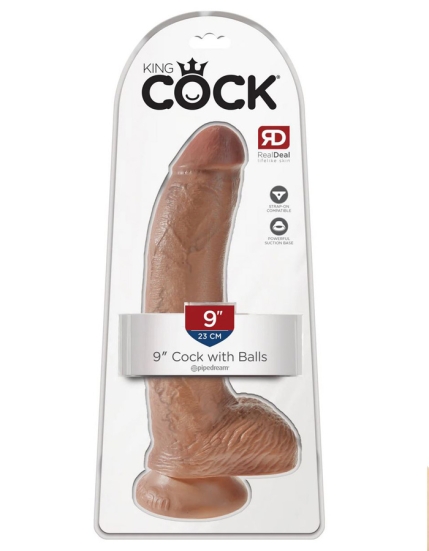 Фаллос King Cock 9" with Balls, Pipedream