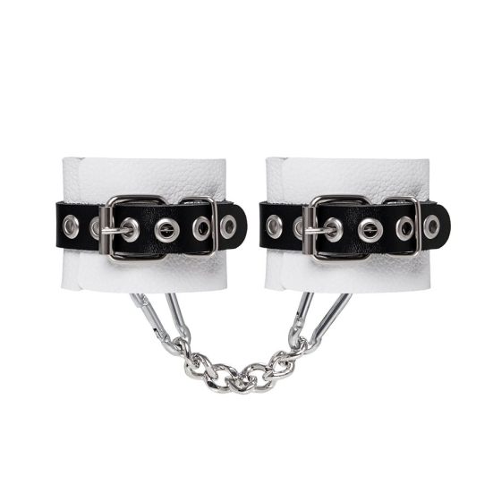 Бело-черные наручники Pecado