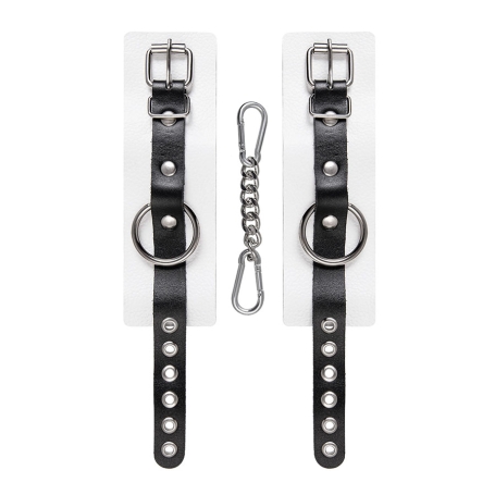 Бело-черные наручники Pecado